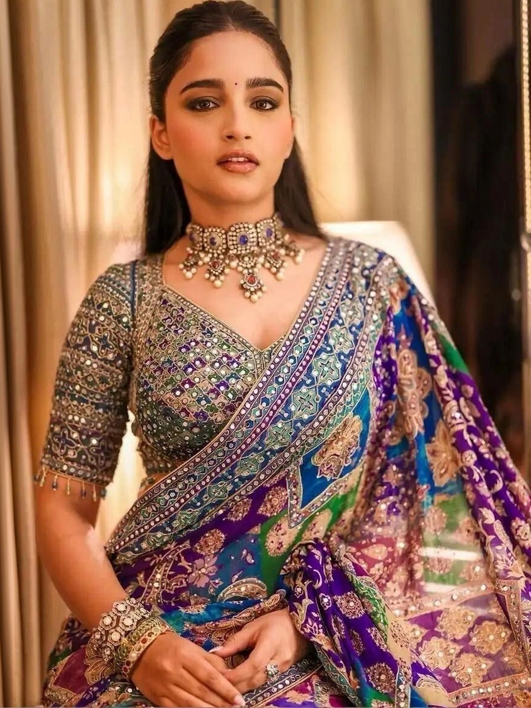 Multicolor Heavy Saree