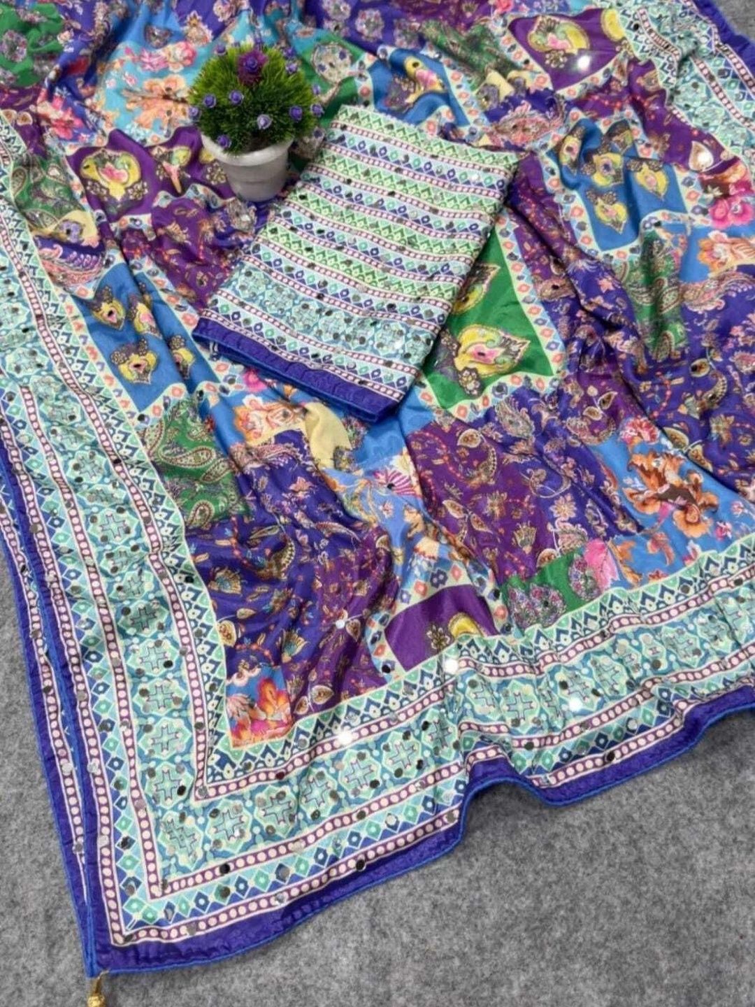 Multicolor Heavy Saree