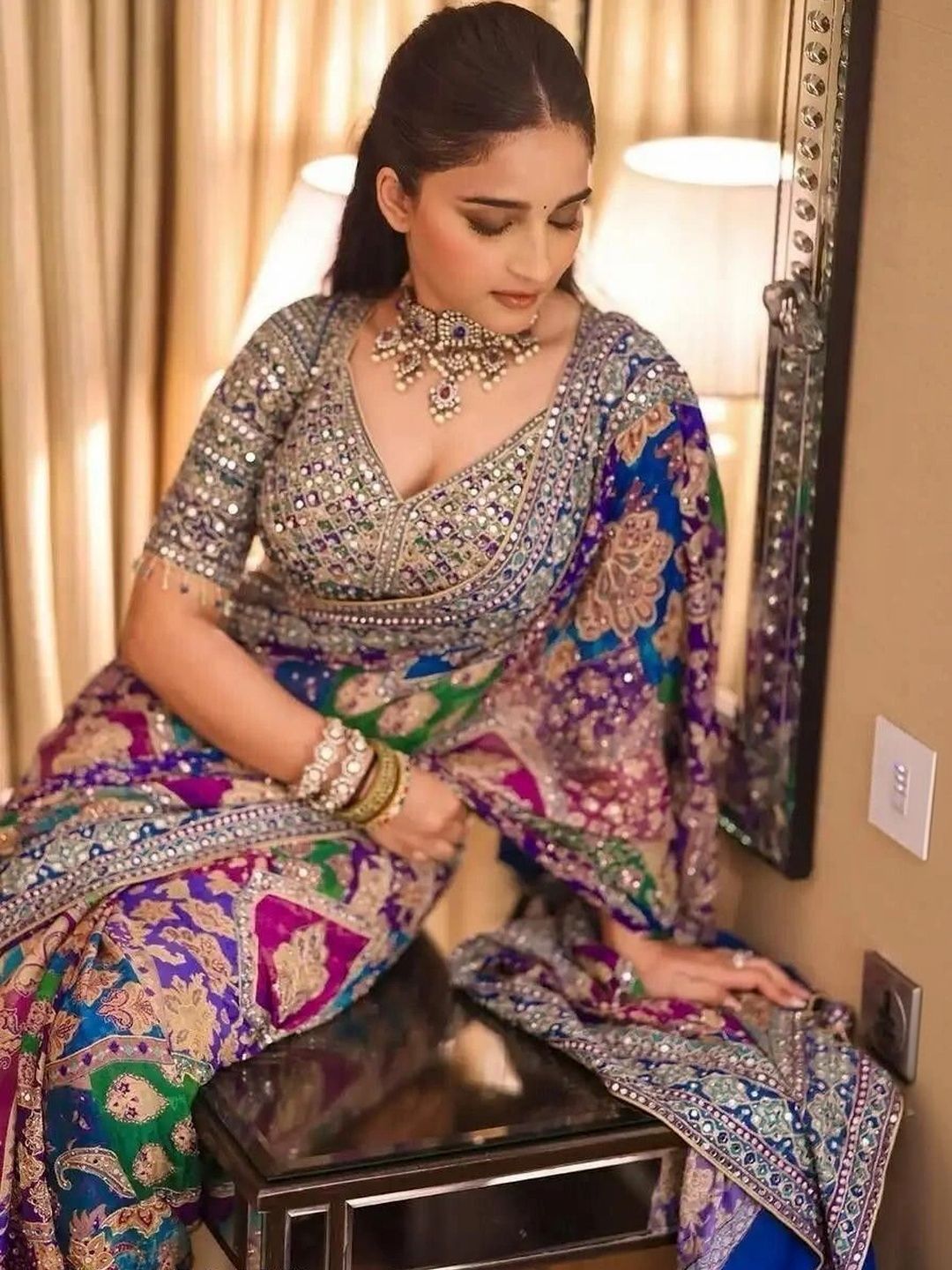 Multicolor Heavy Saree